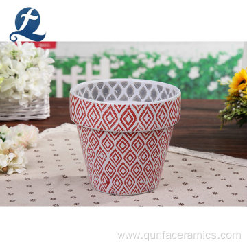 Dirt Proof Outdoor Ornamental Standing Ceramic Floor Pot